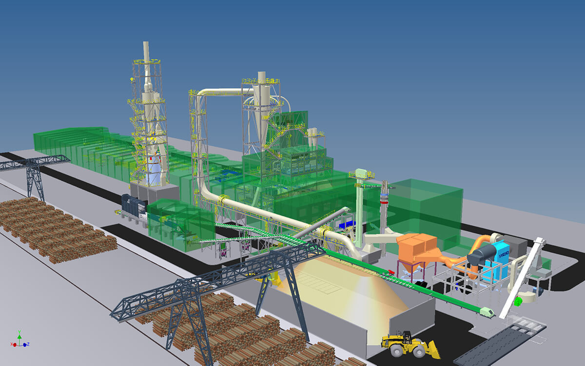 3-D-Darstellung Dämmplattenwerk Mozyr DOK